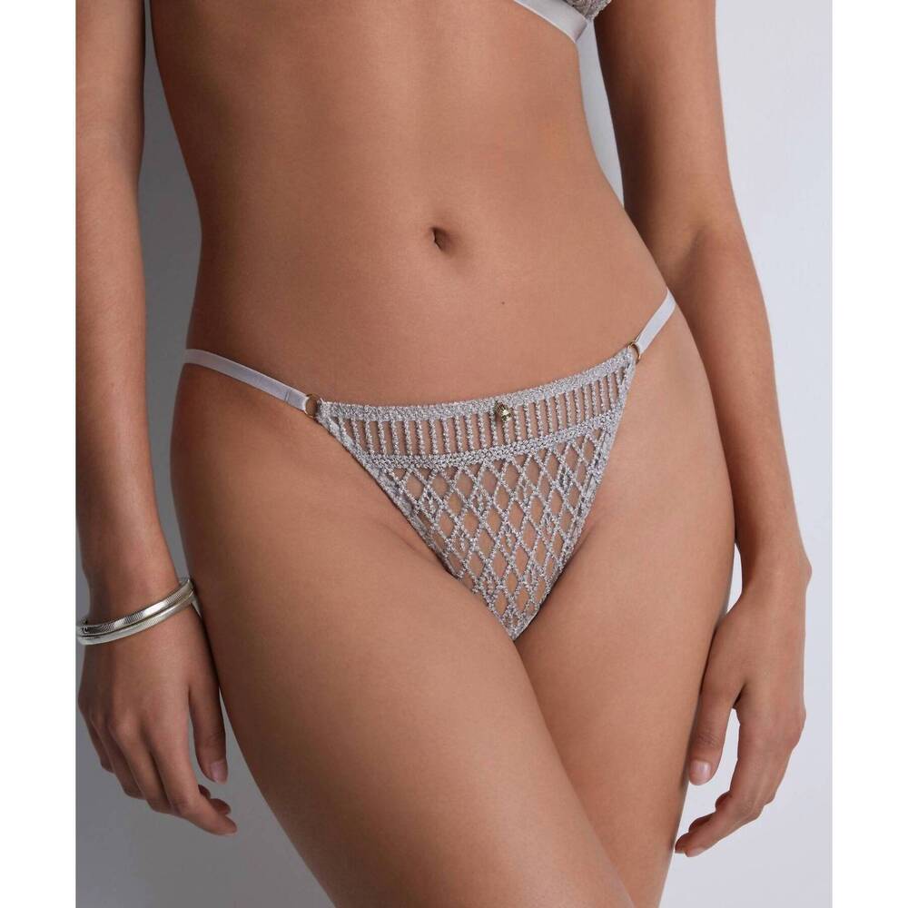 NEW AUBADE stardust dream tanga in cosmos silver